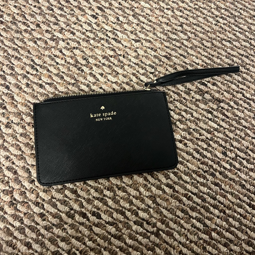 Kate Spade Black Leather Wristlet